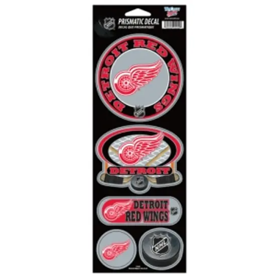 NHL Detroit Red Wings Prismatic Stickers, Team Color, One Size {1}