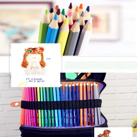 ARZASGO 36 Colored Pencils Set, Artist Coloring Pencils for Adult Coloring Books, Artist Sketch, Premier Drawing Pencils with Canvas Roll-up Pouch Bag and Pencil Sharpener {6}
