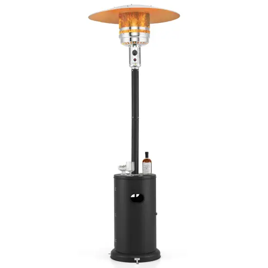 50000 BTU Round Table Design Propane Heater with Adjustable Temperature Knob Perfect for Outdoor Gatherings Brown {9}