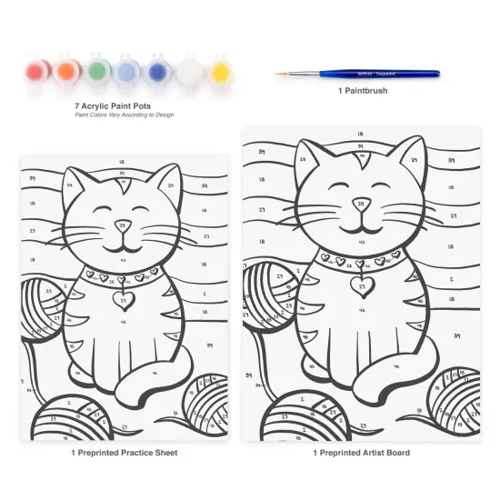 MFP18 | Painting by numbers&trade; Children's 10pc 8.75" x 11.75" Kitten Painting Project {3}