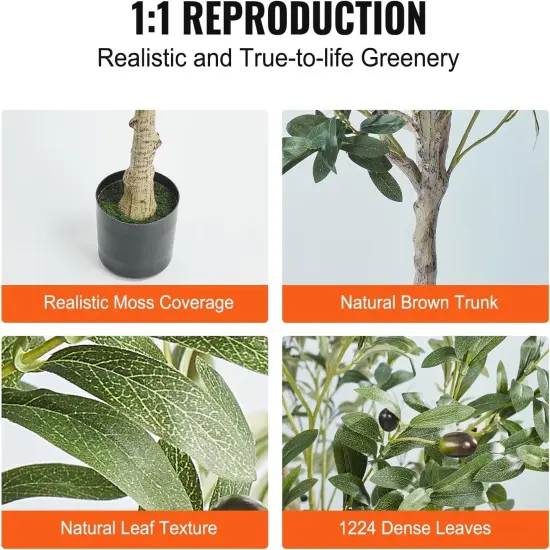 Realistic Green Olive Tree Plant Decor {3}