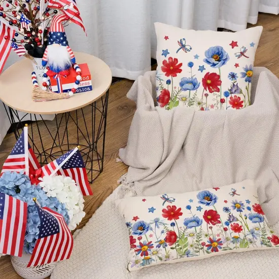 4th of July Pillow Covers 12x20 Inch {2}
