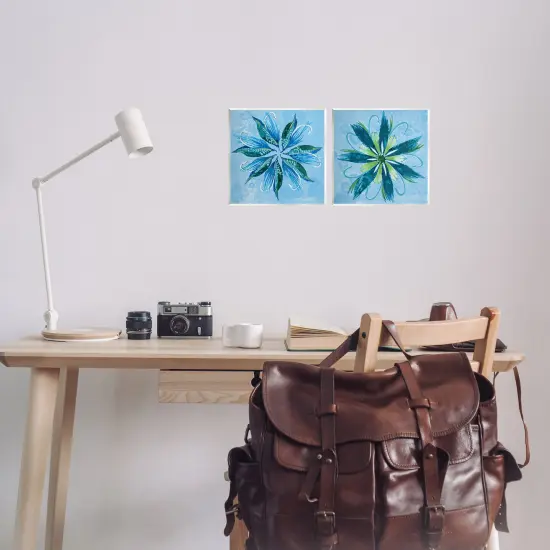 Stupell Industries Whimsical Flower Shapes 2pc Wall Plaque Set Design by Liz Jardine {2}