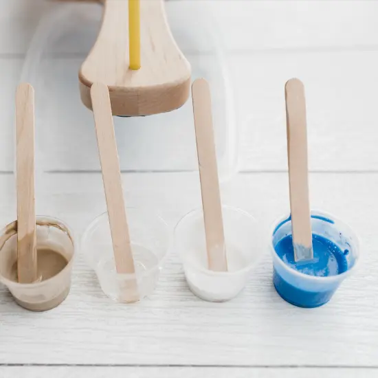 Marbled Resin Wood Board {5}