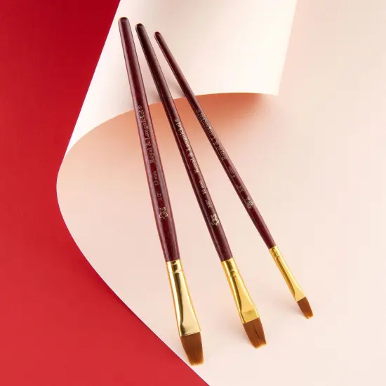 RSET-9148 | 3pc Golden Taklon Flat Comb&trade; Brush Set {3}