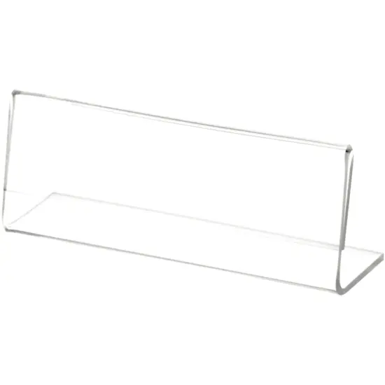 Plymor Clear Acrylic Sign Display / Literature Holder (Angled), 4" W x 1.5" H {2}