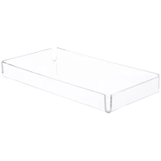 Plymor Clear Acrylic Open Corner Merchandise Display Tray, 6.25" W x 12.25" D x 1.5" H {2}