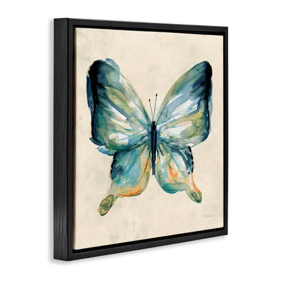 Stupell Industries Bold Butterfly in Green Floating Frame Design by Carol Robinson {3}