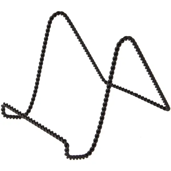 Bard's Twisted Black Wire Easel Stand, 6" H x 5.5" W x 8" D {1}