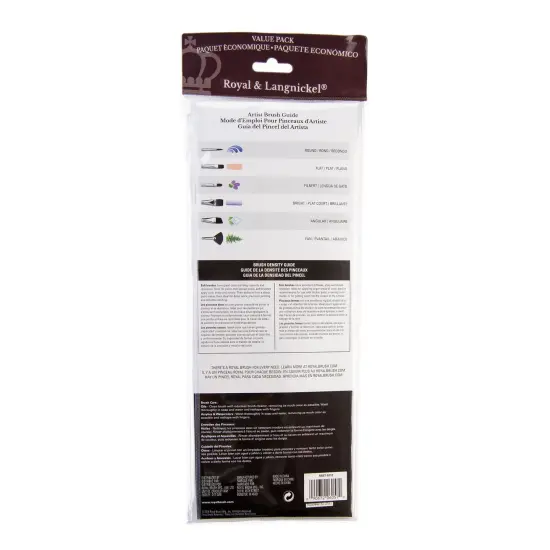 RSET-9312 | 12pc Golden Taklon Long Handle Variety Brush Set {6}