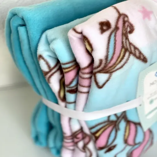 Unicorn Stars Anti-Pill Premium No-Sew Throw Fleece Fabric Kit (50x60) {2}