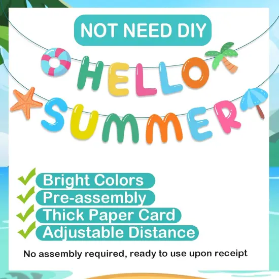 Summer Banner Summer Party Decorations {2}