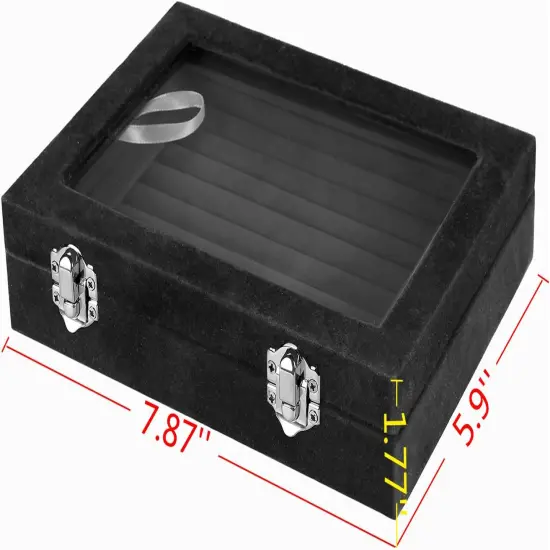 7 Slots Velvet Jewelry Earring Storage Box {2}