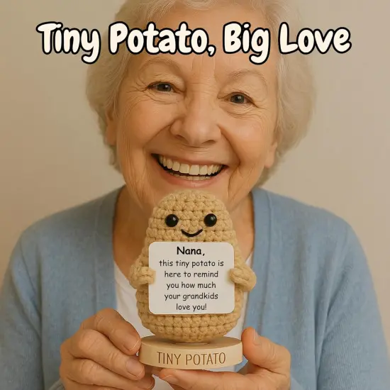 Nana Gift for Mothers Day – Crochet Positive Potato with 30 Signs for Grandma, Thoughtful Mother's Day Gifts for Nana, Birthday Gift from Grandkids, Granddaughter, Grandson - Best Nana Ever Gifts Idea {3}