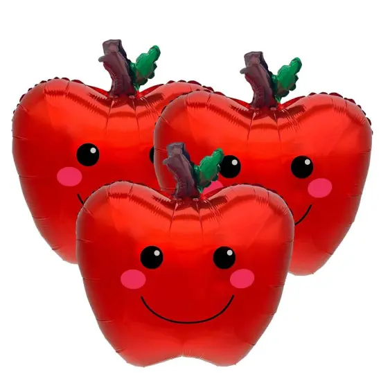 LA Balloons&reg; 19 Inch Smiling Apple Balloon {6}