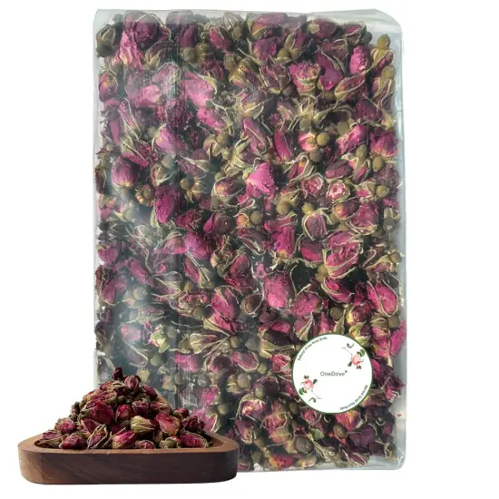 Dried Rose Petals and Rose Buds -1 Pound Food grade - Use in Tea, Baking, Making Water, essential oil, Wedding Confetti {1}