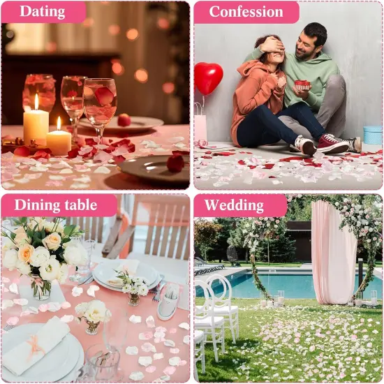 200 Pcs Real Dried Rose Petals for Wedding Flower to Throw {4}