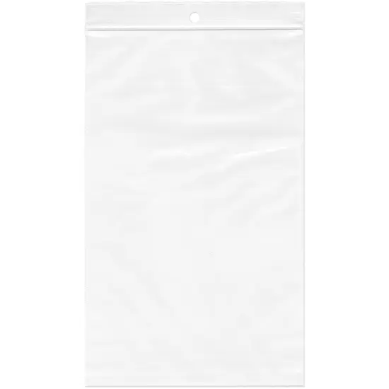 Plymor 5" x 8", 2 Mil with Hang-Hole Zipper Reclosable Plastic Bags {1}