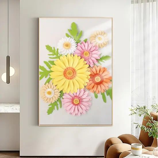 Spring Daisy Giant Paper Flower, 3D Large Flower Wall Decor, Artificial Flower for Backdrop Decoration {4}