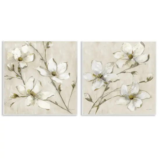 Stupell Industries Outstretched Dogwood Branches 2pc Wall Plaque Set Design by Sally Swatland {1}