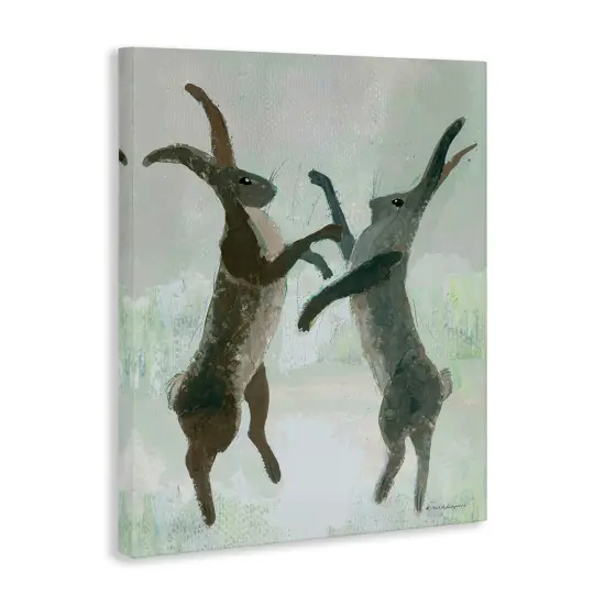 Stupell Industries Boxing Hares Impression Canvas Design by Kay Widdowson {3}