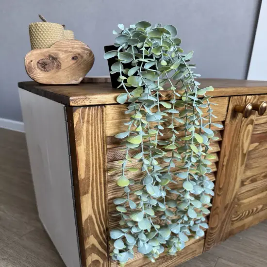 Artificial Hanging Fake Plants Fake Potted Eucalyptus for Wall Room Home Patio Indoor Outdoor Decor {5}