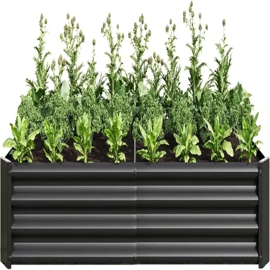 Raised Garden Bed Outdoor 6x3x1ft Metal Planter {1}