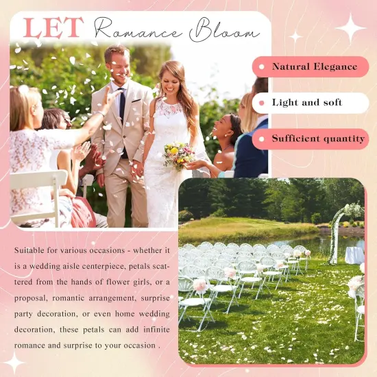 2500 Pieces Hydrangea Flower Petals 1.76 oz Pink White Real Nature Dried Flower Petal for Weddings {5}