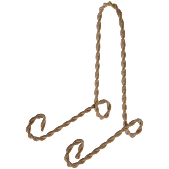 Bard's Twisted Gold-toned Wire Easel Stand, 6" H x 2.75" W x 4.75" D {1}
