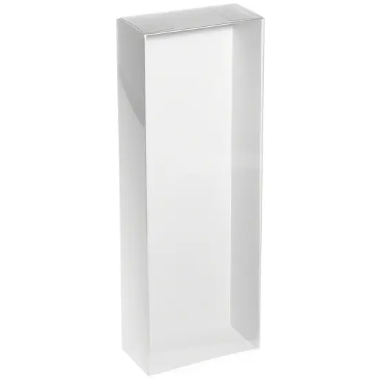 Collecting Warehouse Redoll Clear Folding Display Box with White Liners and White Elastic for 12-13 inch Dolls or Action Figures, 5" W x 2.5" D x 14" H {1}