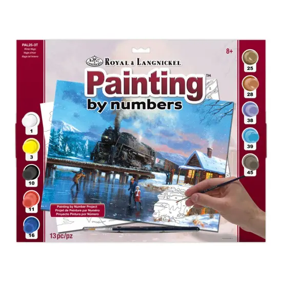 PAL25 | Painting by numbers&trade; 13pc 11.25" x 13.375" Winter Magic Painting Project {1}