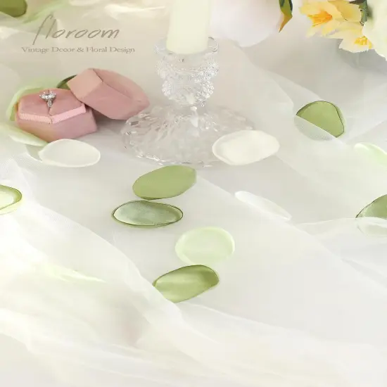 300pcs Rose Petals Sage Green Elf Green Faux Silk Flower Petals for Wedding Flower Girl Basket Aisle Scatter Dinner Table Centerpieces Party Confetti Bridal Shower Romantic Night Decoration {2}