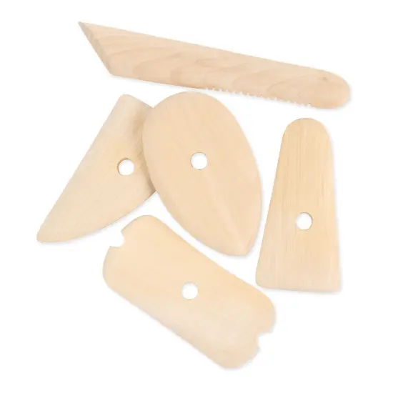 RSET-POT8 | 5pc Wooden Potter's Ribs {3}