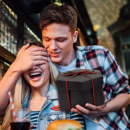 Explosion Gift Box, Handmade Exploding Photo Album Preassembled Surprise Picture Pop Up Love Box with Creative DIY Scrapbooking Accessories for Anniversary Birthday Wedding {5}