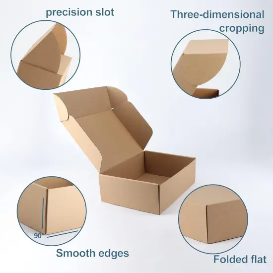 12x9x4 inch Shipping Boxes Bulk 20 Pack Brown, Tab Lock Tuck Top Mailer Boxes for Packaging Small Business, Medium Cardboard Gift Boxes {3}