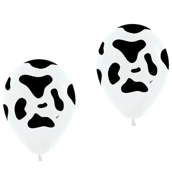 11" Cow Print Latex Balloons Farm Animal Party Decor {1}