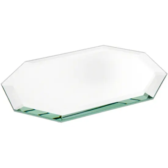 Plymor 5" x 7" Long Octagon, 5mm Thick Beveled Glass Mirror {1}