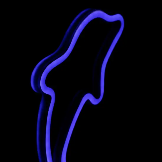 Northlight LED Dolphin Neon Table Light - 10.25" Blue {7}