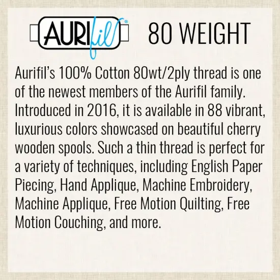 Bark (1140) | 80wt Small Spool (274M / 300Y) | Aurifil Thread {3}