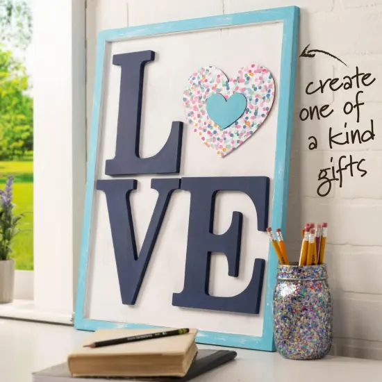 Plaid Wood Unfinished Letter, 8" Wooden Surface Perfect for DIY Arts and Crafts Projects {3}