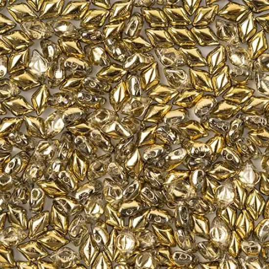 Matubo 2-Hole Czech Glass Gemduo Beads, 50g Crystal Amber {1}