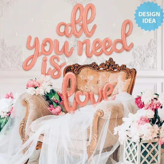 Betallic&reg; 24 inch Script Letter Y Rose Gold Air Fill Only Balloon {3}