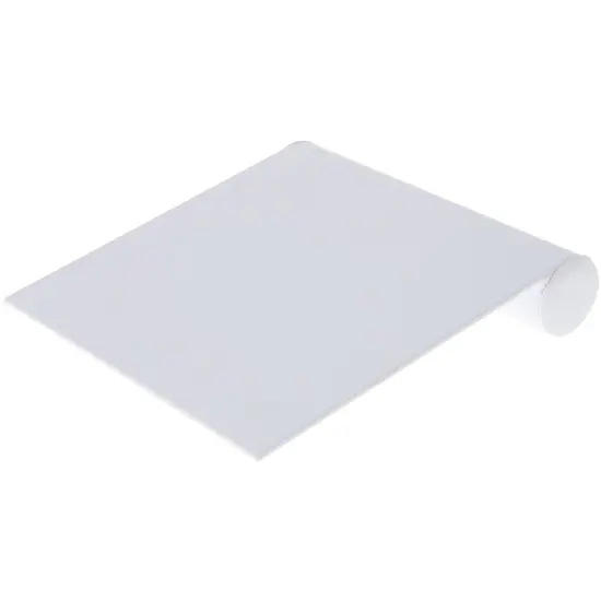 Plymor White Faux Leather Bracelet Ramp Display Stand, 8" W x 8.5" D x 1.75" H {1}