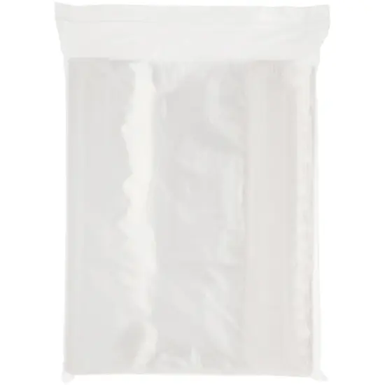 Plymor 13" x 18", 2 Mil with White-Block Zipper Reclosable Plastic Bags {4}