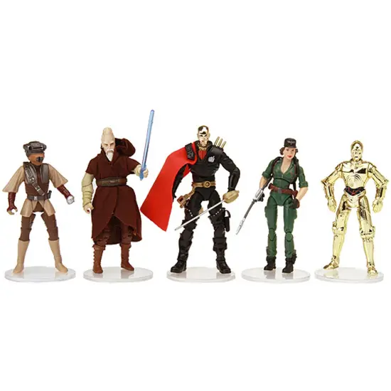 Protech AFS-1C Clear Action Figure Stands for Modern, 1995 - Present, 3.75" Star Wars Figures, 2" Wide, 3/32" Peg {3}