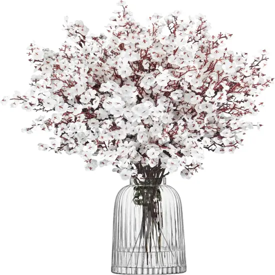 30 Pcs Babys Breath Artificial Flowers Fake Silk White Flowers Faux Gypsophila Bouquet Real Touch Floral for Home Wedding Party Centerpieces DIY D&eacute;cor {1}