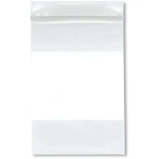 Plymor 4" x 6" (Pack of 100), 6 Mil Industrial Duty White-Block Zipper Reclosable Plastic Bags {1}