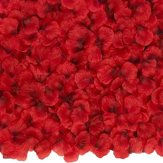 3000 PCS Dark Red Artificial Silk Rose Petals for Romantic Night, Wedding, Party, Anniversary Flower Decorations {1}