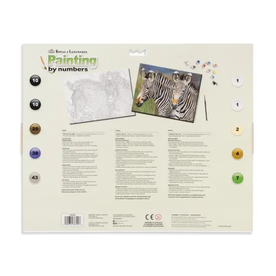 PJL49 | Painting by numbers&trade; 13pc 11.25" x 15.375" Grevy's Zebra Painting Project {4}