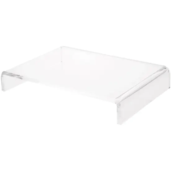 Plymor Clear Acrylic Rectangular Display Riser, 2" H x 12" W x 8" D (3/8" thick) {2}